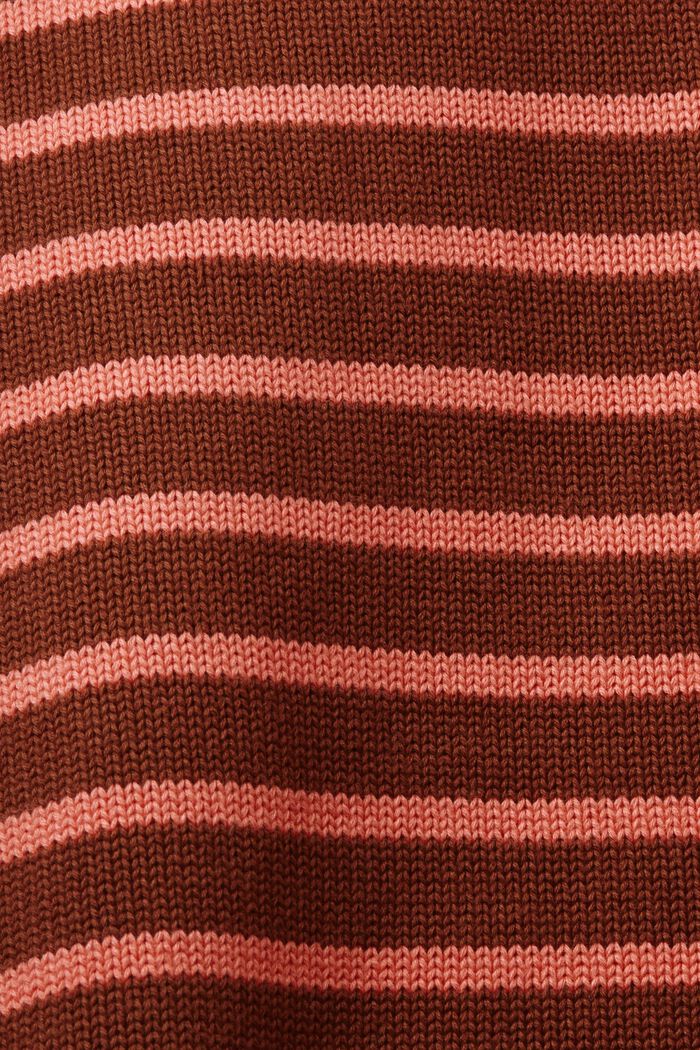 Sweter w paski, 100% bawełna, RUST BROWN, detail image number 6