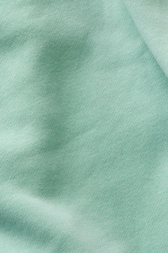 Jednokolorowa bluza o fasonie regular fit, LIGHT AQUA GREEN, detail image number 4
