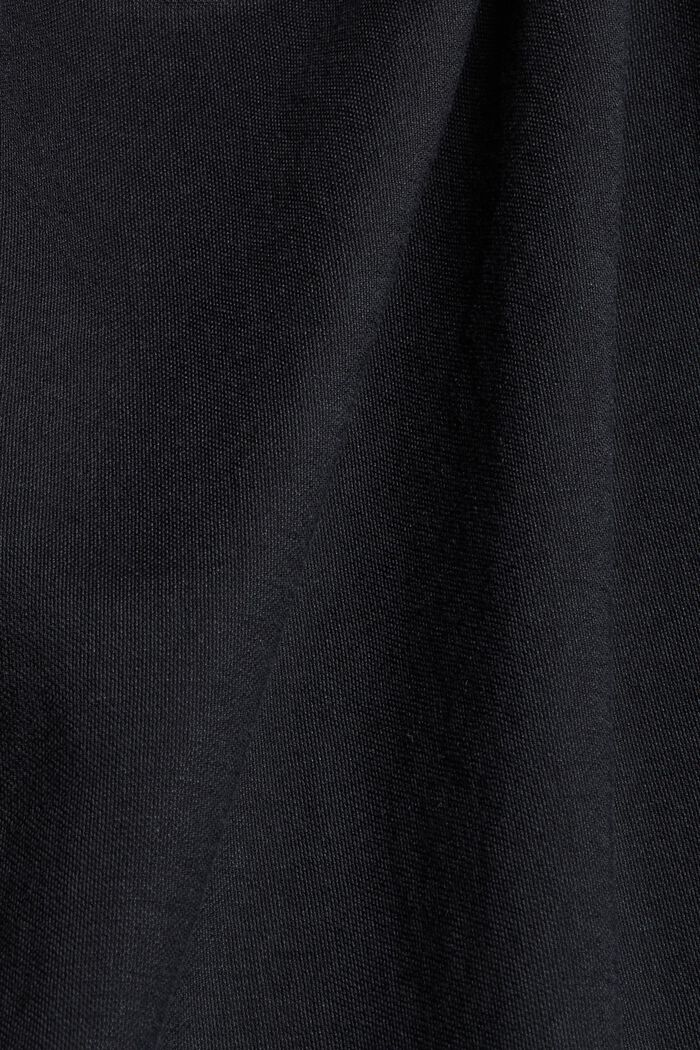 Dżersejowy top z falbankami, LENZING™ ECOVERO™, BLACK, detail image number 4