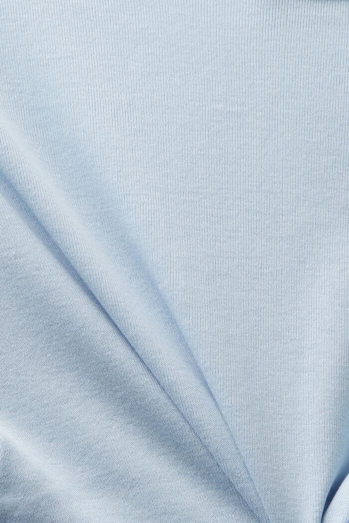 Bawełniany T-shirt z dekoltem w serek, LIGHT BLUE, detail image number 4