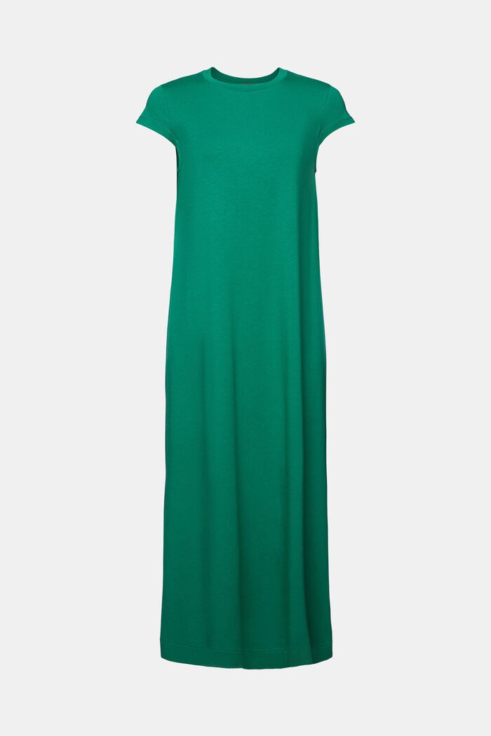 Sukienka midi w stylu koszulki z dżerseju, DARK GREEN, detail image number 6