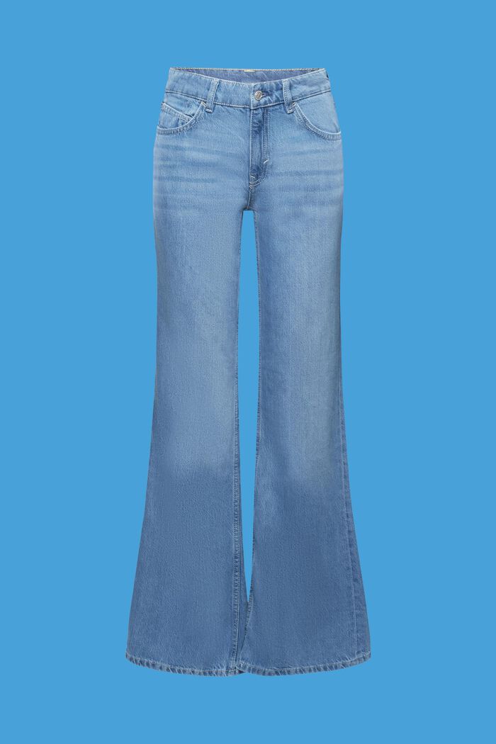 Dżinsy w stylu retro z rozszerzanymi nogawkami i średnim stanem, BLUE LIGHT WASHED, detail image number 5