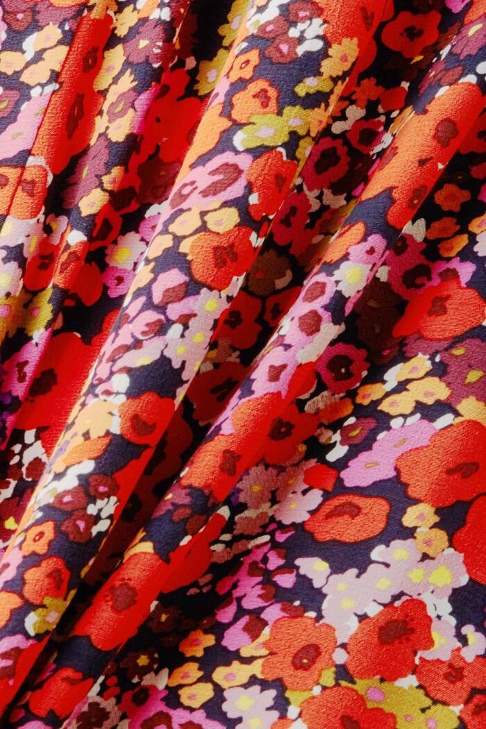 Spódnica midi z kwiatowym wzorem na całej powierzchni, NAVY, detail image number 5