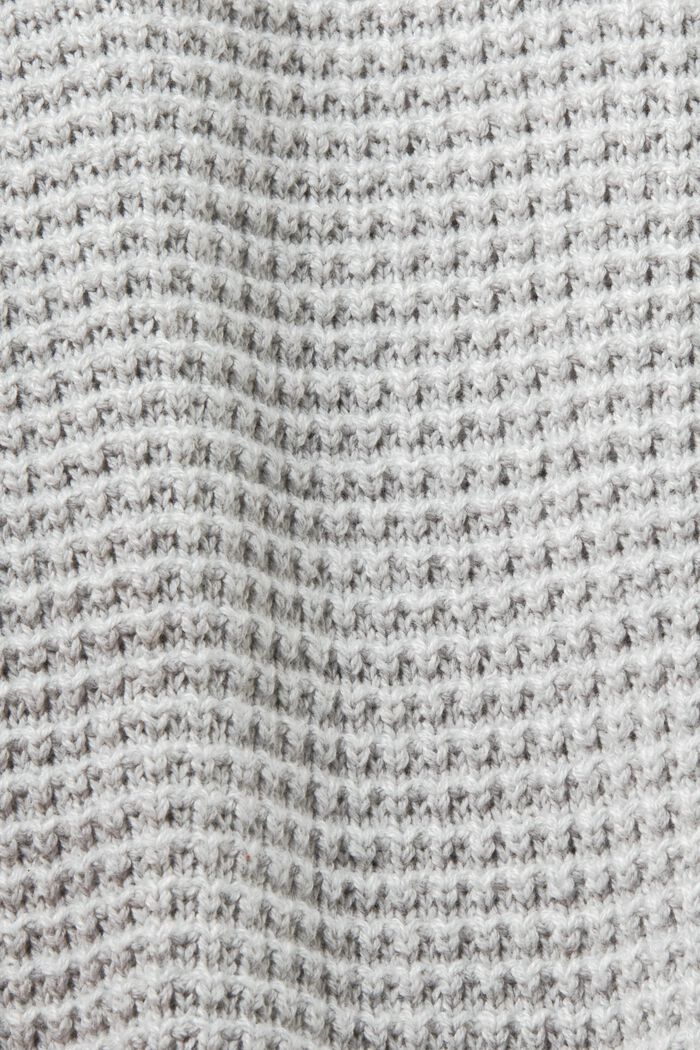 Sweter z fakturalnej dzianiny, LIGHT GREY, detail image number 5