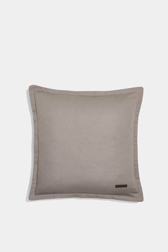 Dwukolorowa poszewka na poduszkę, 100% bawełny, DARK GREY, overview