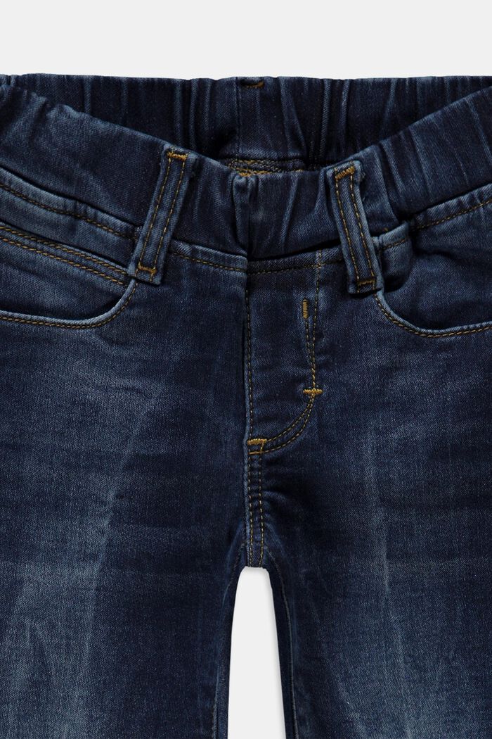 Dżinsy z elastycznym pasem, BLUE DARK WASHED, detail image number 2