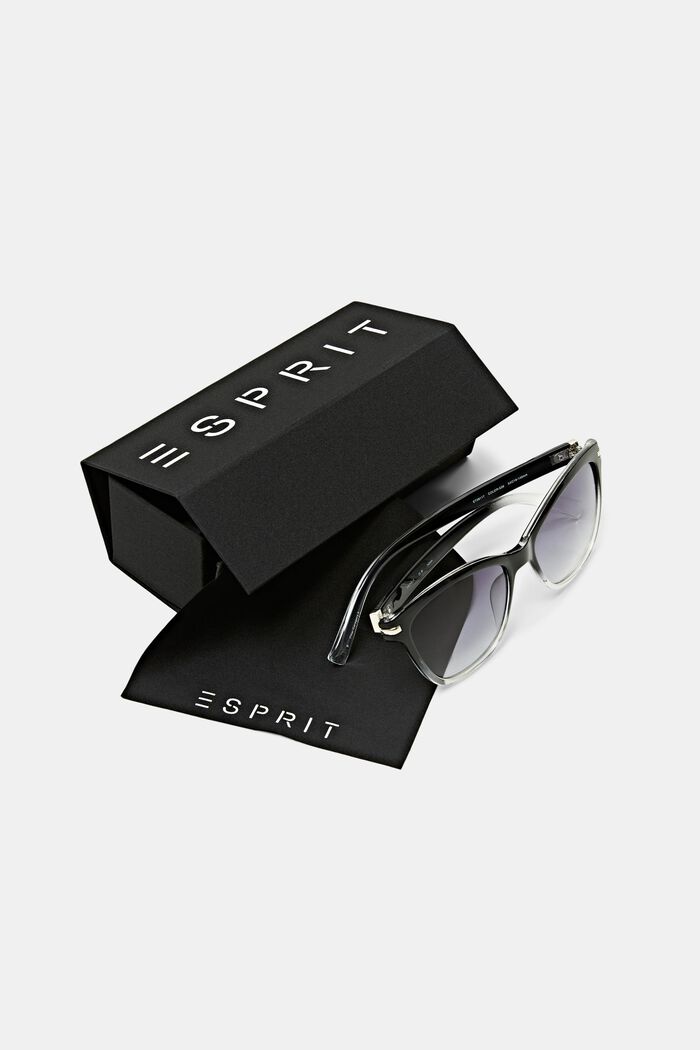Cieniowane okulary przeciwsłoneczne w stylu „kocie oko”, BLACK, detail image number 5