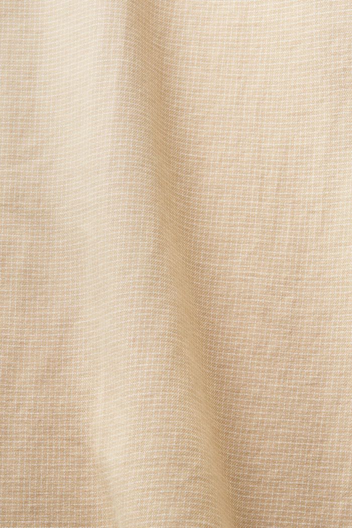 Koszula bawełniana w drobną kratkę, fason regular fit, BEIGE, detail image number 5