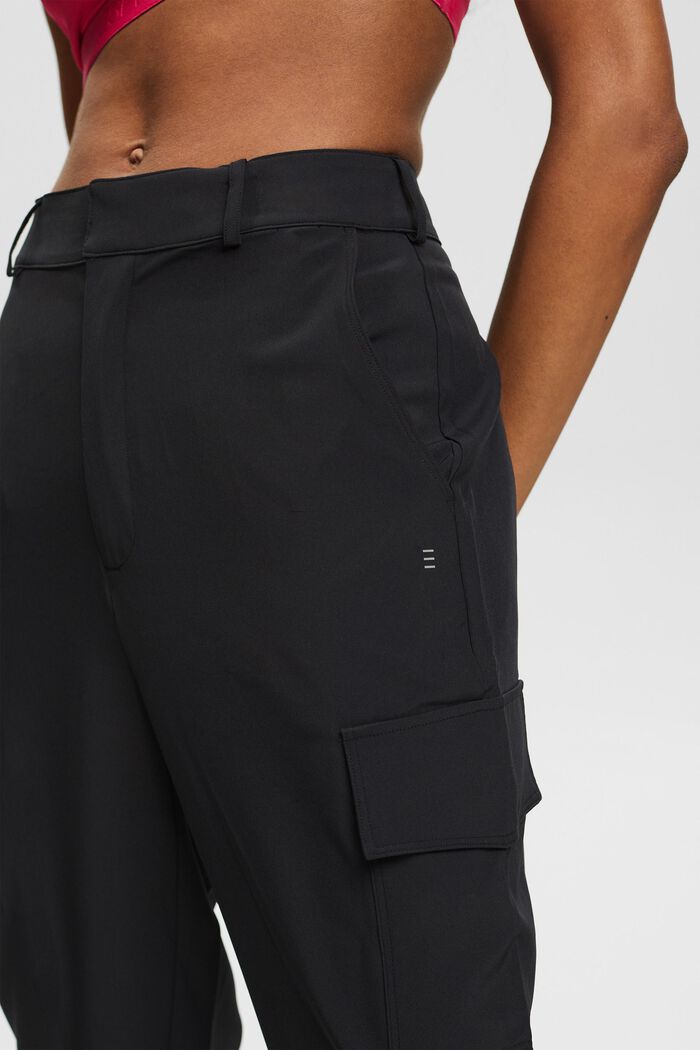 Spodnie joggingowe w stylu cargo, BLACK, detail image number 4