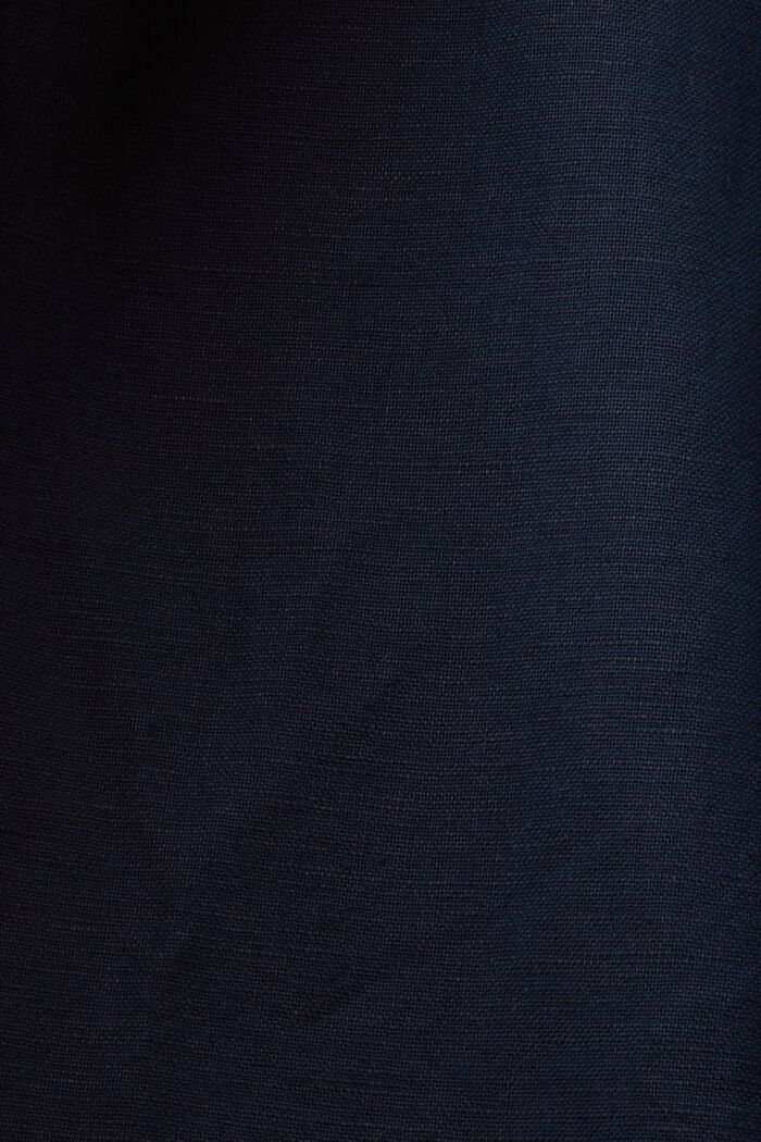 Spodnie z mieszanki bawełny i lnu, NAVY, detail image number 7