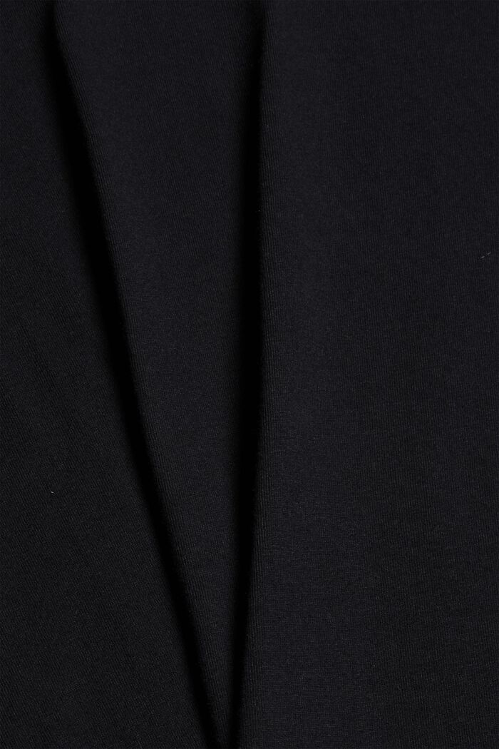 Góra od piżamy, 100% bawełny ekologicznej, BLACK, detail image number 4