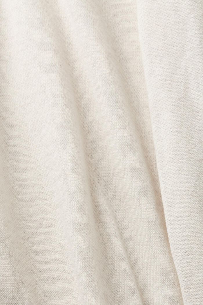 Dzianinowy sweter z dekoltem w serek, SAND, detail image number 5