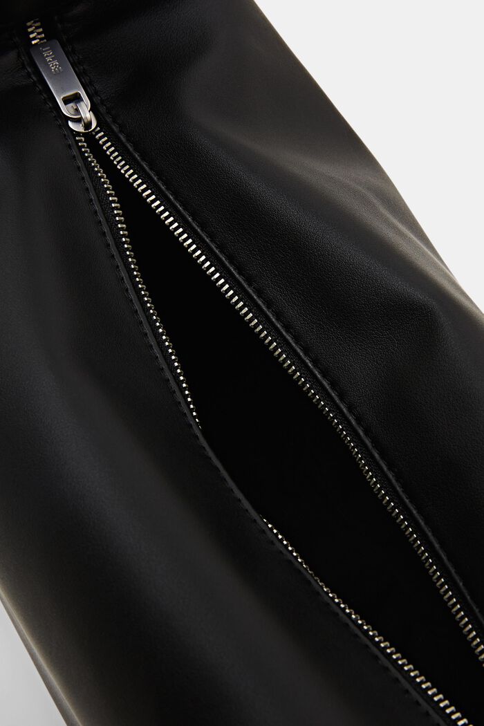 Torebka na ramię w kształcie rogalika, BLACK, detail image number 3