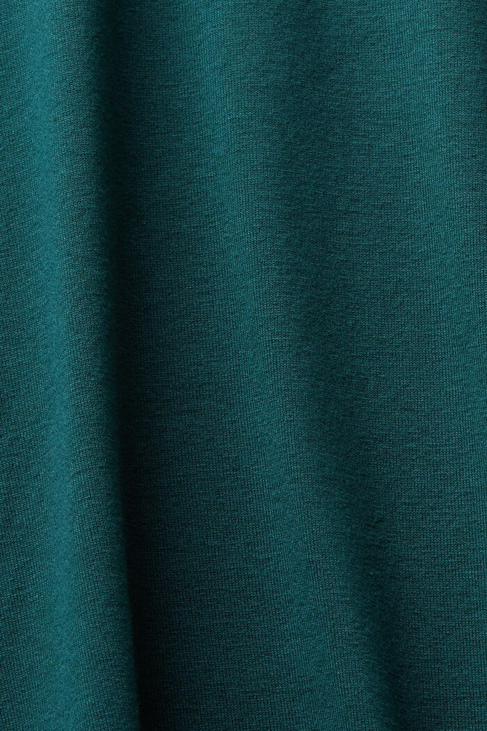 Bluzka z długim rękawem i falistym brzegiem, EMERALD GREEN, detail image number 5