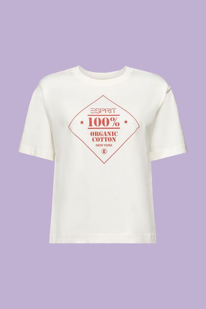T-shirt z nadrukiem z bawełny organicznej