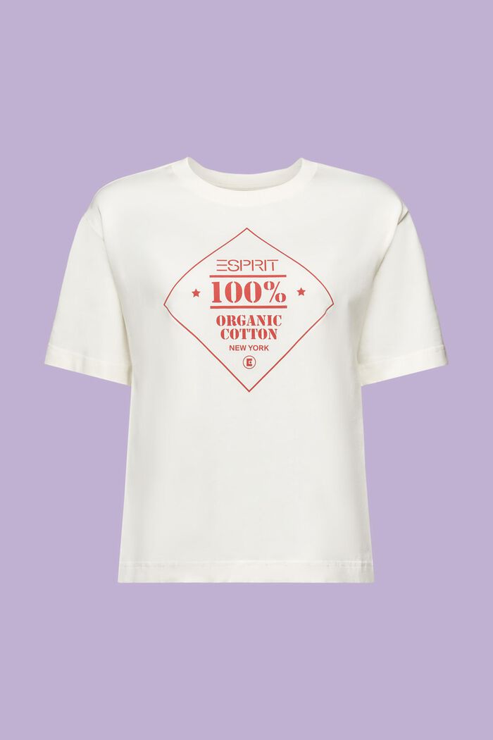 T-shirt z nadrukiem z bawełny organicznej, ICE, detail image number 5