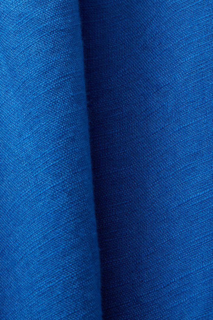 Spódnica midi, mieszanka lnu i bawełny, BRIGHT BLUE, detail image number 4