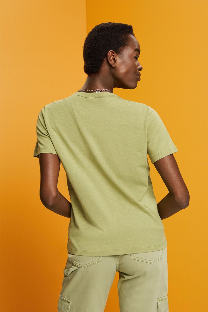 T-shirt z jerseyu, 100% bawełny, PISTACHIO GREEN, detail image number 3