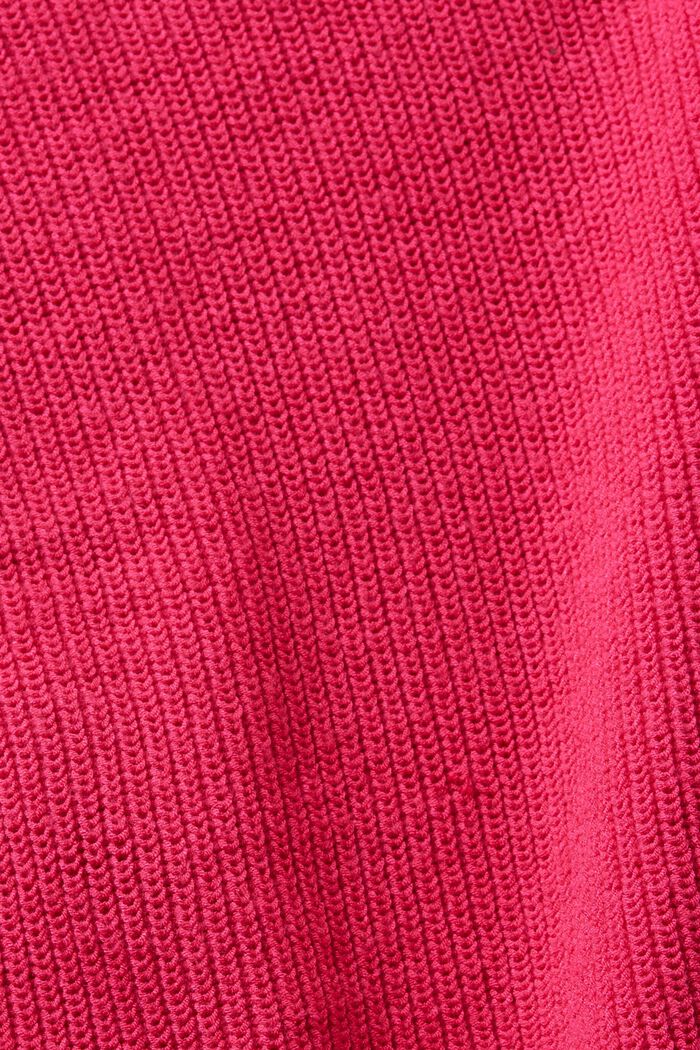 Sweter z dzianiny z półgolfem, PINK FUCHSIA, detail image number 6