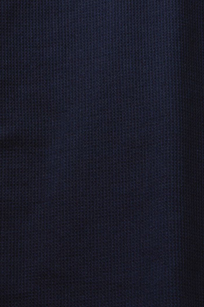 Fakturowana koszulka o fasonie slim fit, 100% bawełny, NAVY, detail image number 4