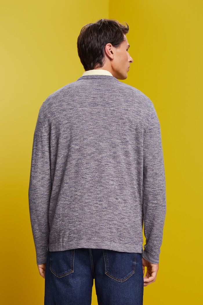 Melanżowy sweter, NAVY, detail image number 3
