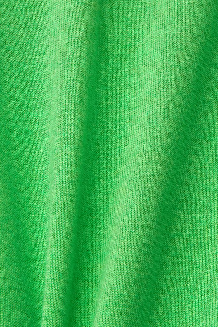 Sweter ze skróconym rękawem z lnem, GREEN, detail image number 5
