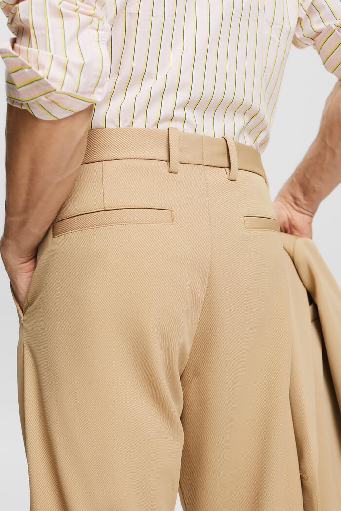 Spodnie z diagonalu, BEIGE, detail image number 3