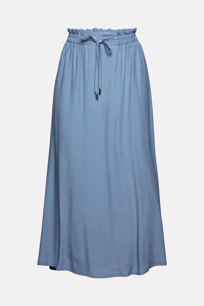 Spódnica midi z włókna LENZING™ ECOVERO™, GREY BLUE, detail image number 7