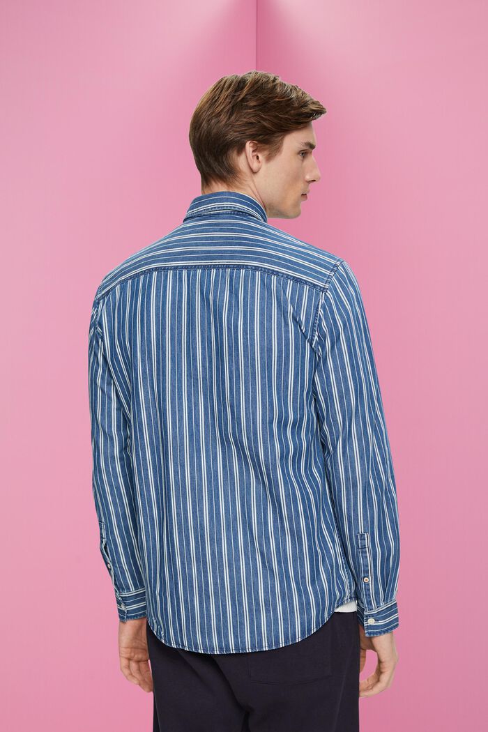 Dżinsowa koszula o fasonie slim fit z paskami, ICE, detail image number 3