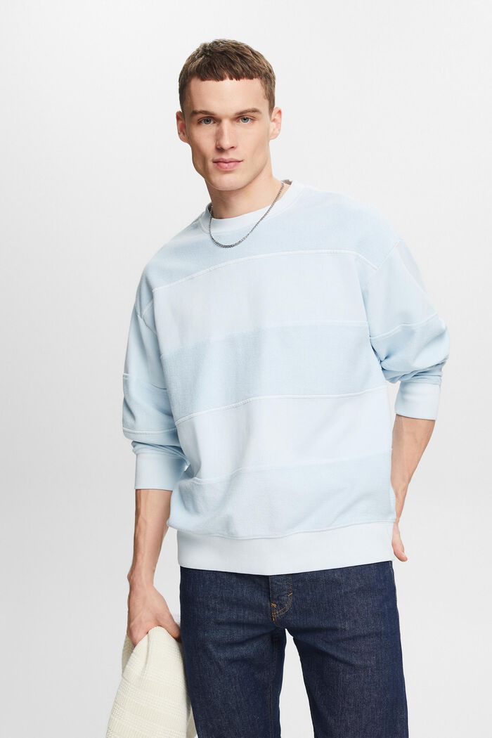 Fakturalna bluza z bawełny organicznej, LIGHT BLUE, detail image number 4