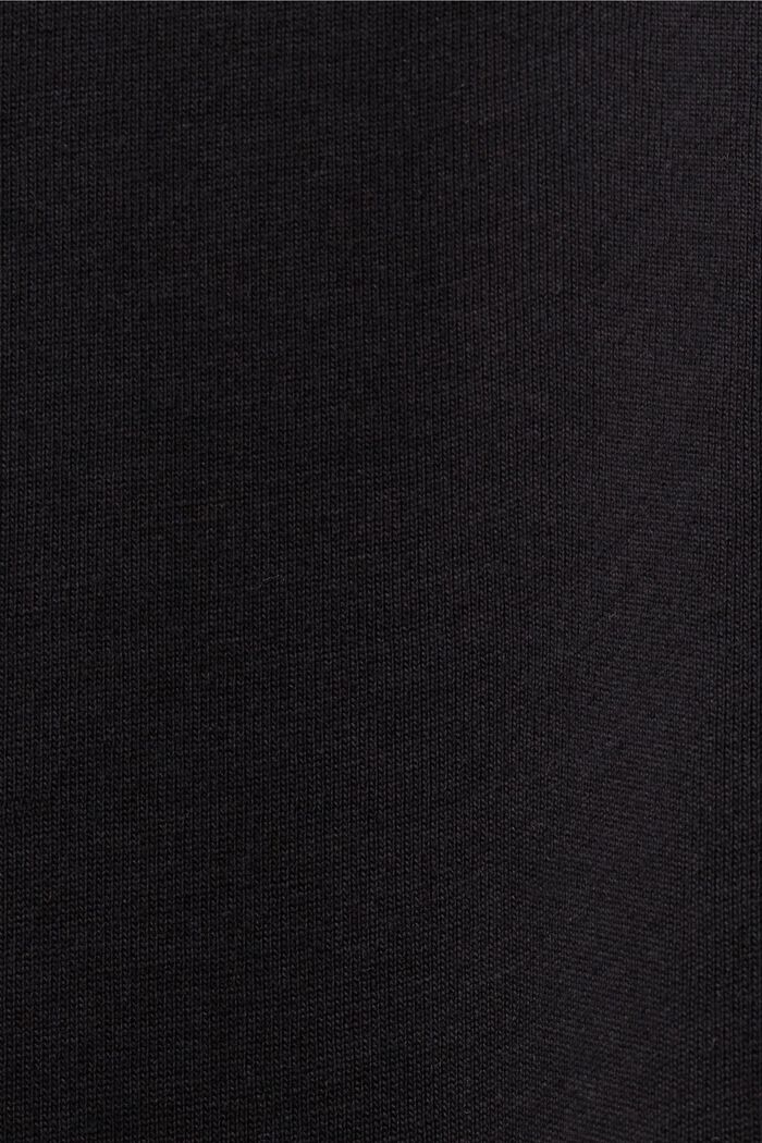 T-shirt z bawełny organicznej z geometrycznym nadrukiem, BLACK, detail image number 5