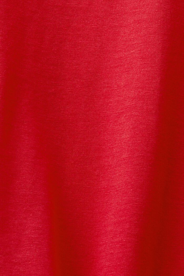 Top z okrągłym dekoltem, DARK RED, detail image number 6