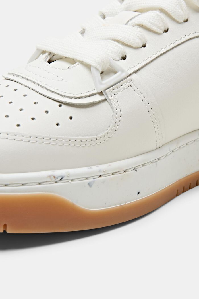 Sznurowane sneakersy ze skóry, WHITE, detail image number 6
