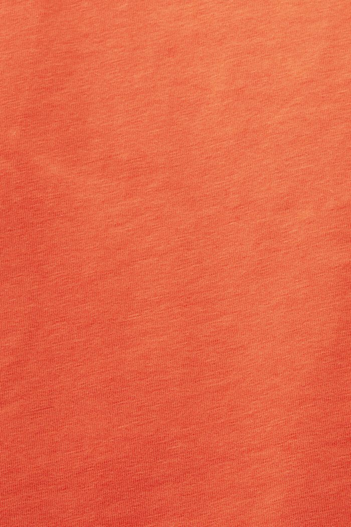 Koszulka z łódkowym dekoltem, ORANGE RED, detail image number 5