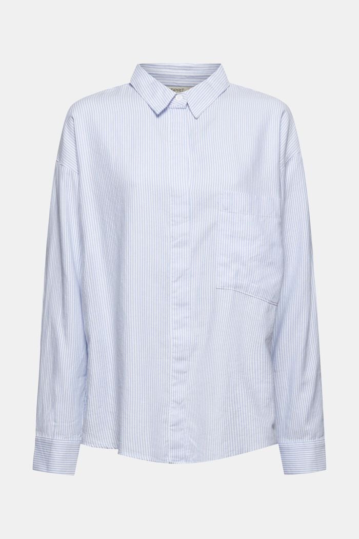 Bluzka koszulowa w 100% z bawełny organicznej, PASTEL BLUE, detail image number 7