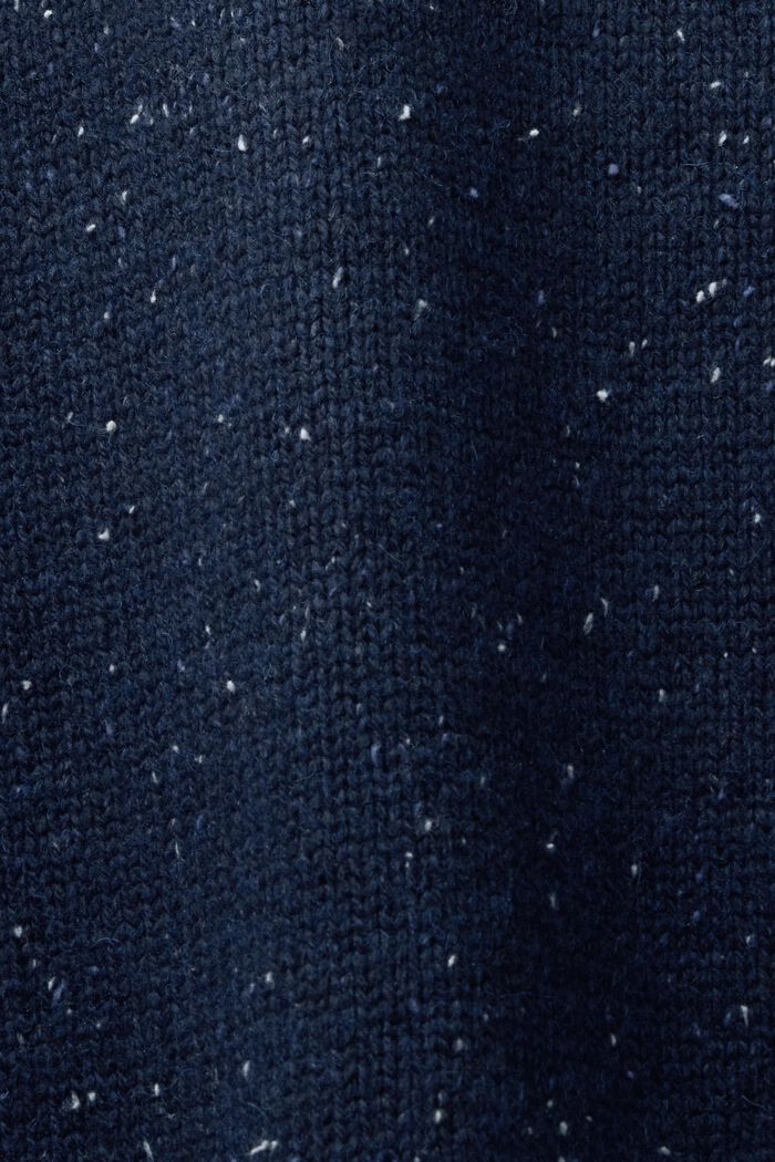 Sweter z półgolfem z mieszanki wełnianej, PETROL BLUE, detail image number 4
