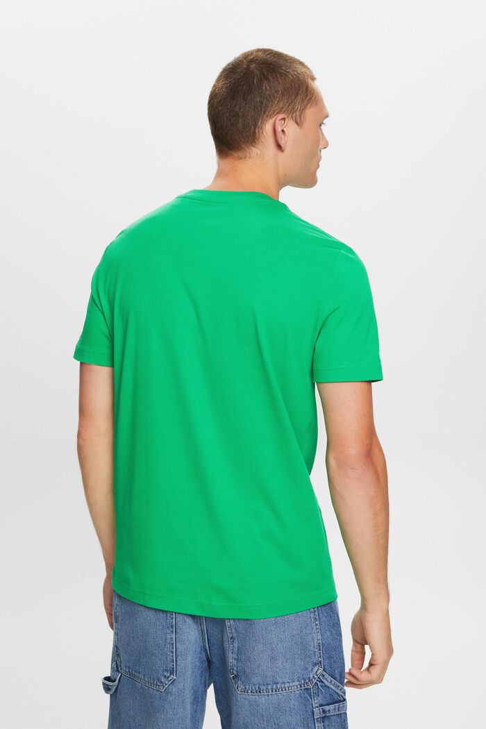 T-shirt z dżerseju z bawełny pima, GREEN, detail image number 3