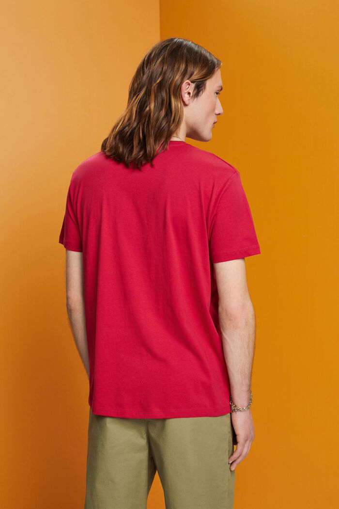 Koszulka bawełniana z nadrukiem, DARK PINK, detail image number 3