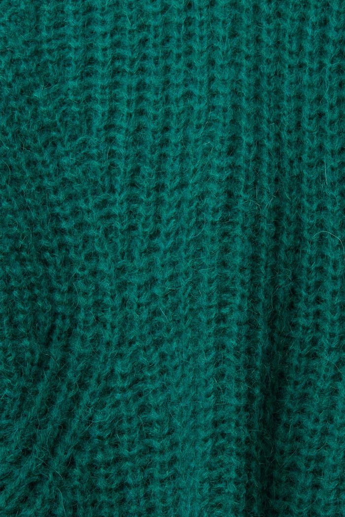Z alpaką: sweter z dzianiny, EMERALD GREEN, detail image number 1