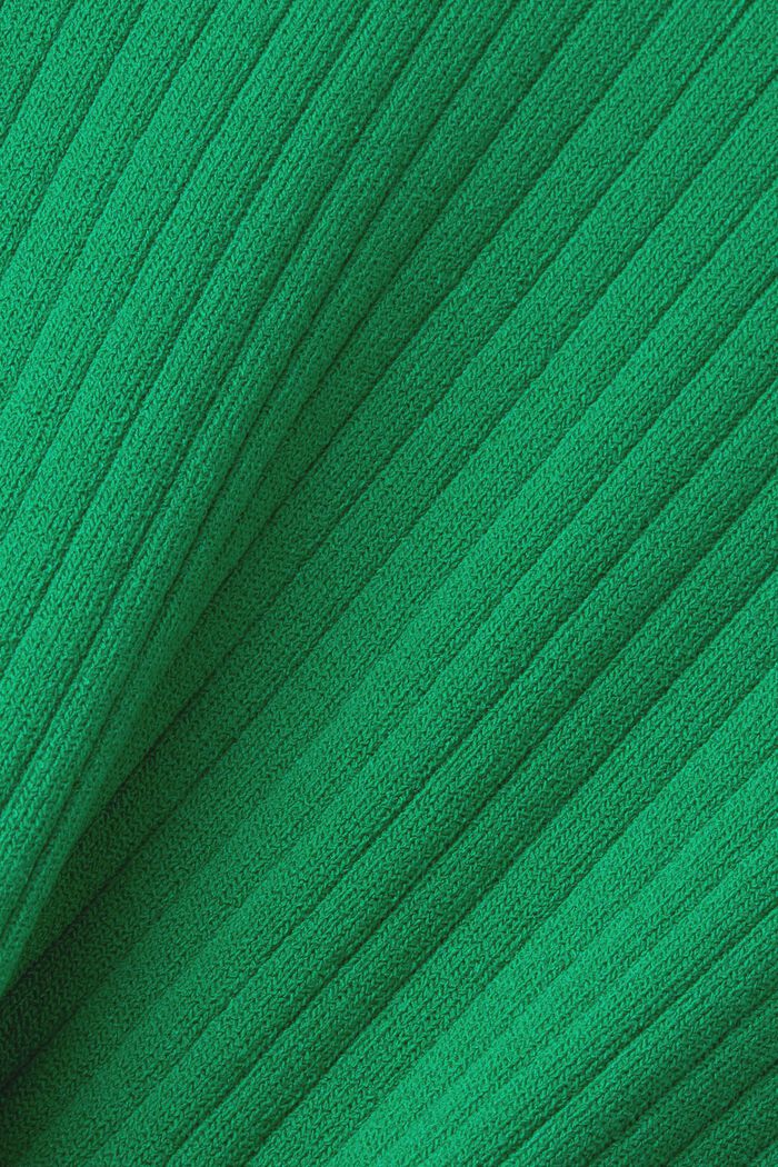 Sweter w kolorowe pasy z okrągłym dekoltem, EMERALD GREEN, detail image number 5