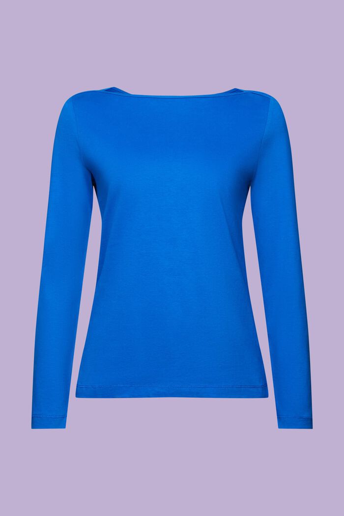 Koszulka z długim rękawem z bawełny organicznej, BRIGHT BLUE, detail image number 6