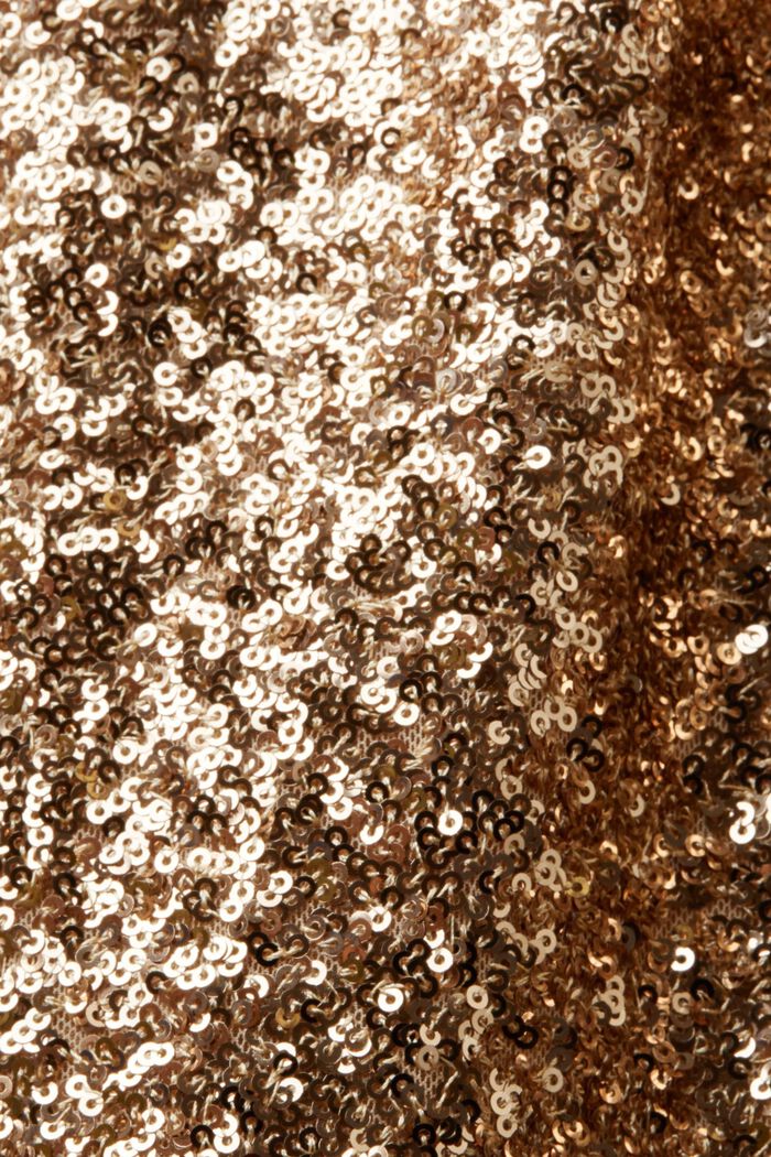 Sukienka maxi z cekinami, GOLD, detail image number 6