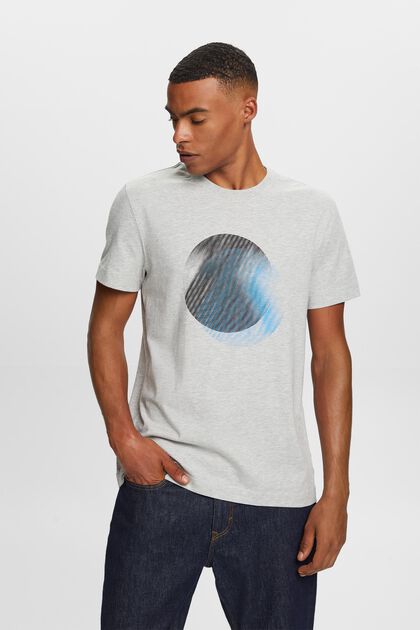 T-shirt z okrągłym dekoltem i nadrukiem z przodu