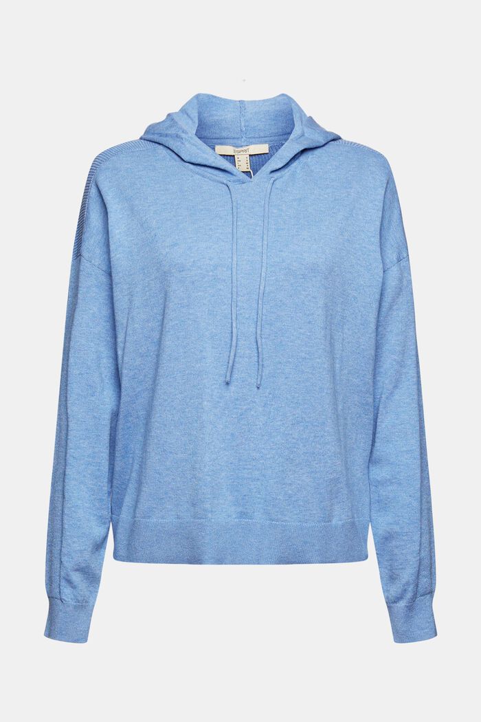 Sweter z kapturem, 100% bawełny, LIGHT BLUE LAVENDER, detail image number 6