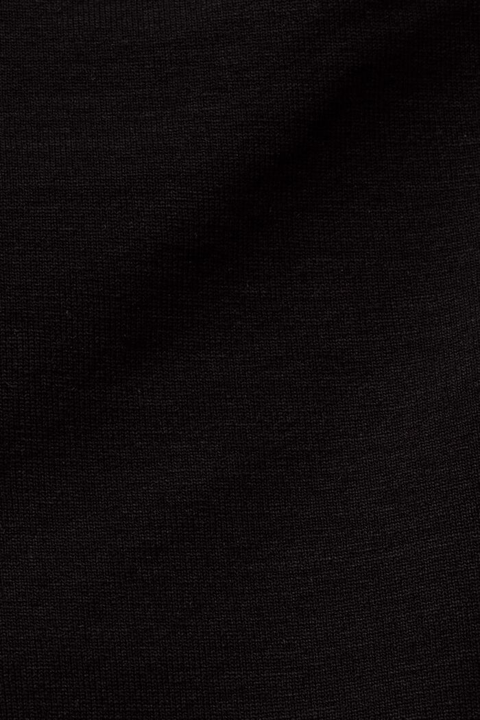 Spódnica midi z dżerseju w kopertowym stylu, BLACK, detail image number 6