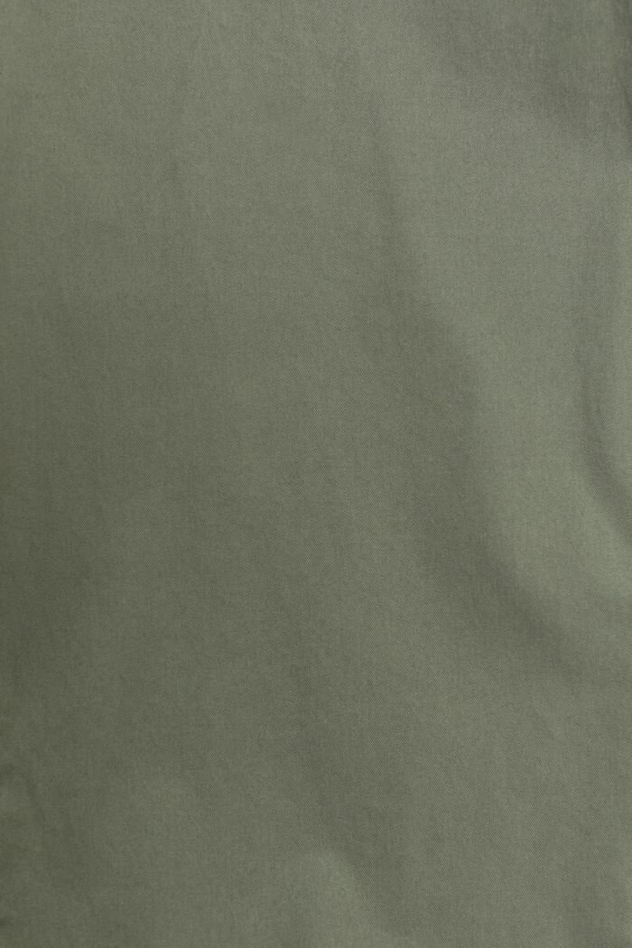 Cienkie spodnie chino ze ściąganym sznurkiem, OLIVE, detail image number 1