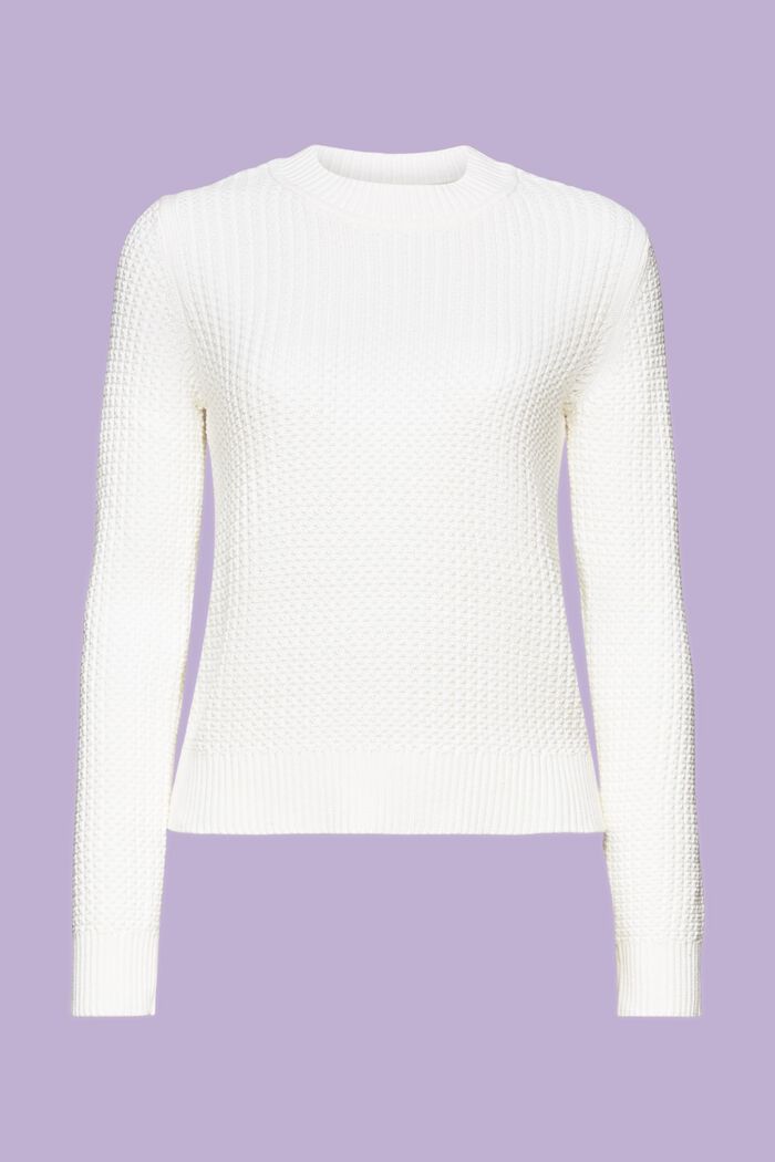 Sweter z okrągłym dekoltem z fakturowanej dzianiny, ICE, detail image number 6