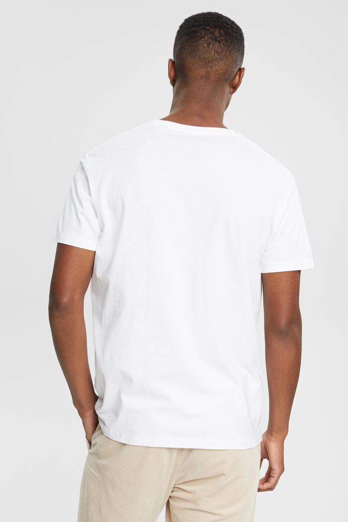 T-shirt z nadrukiem na piersi, WHITE, detail image number 3