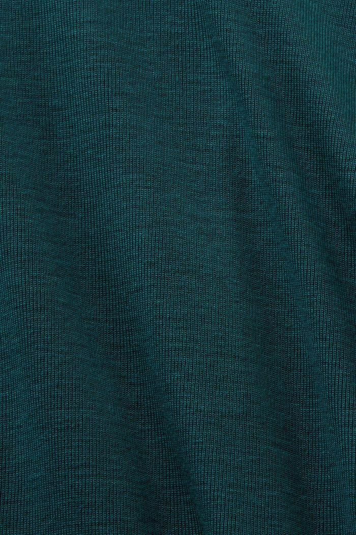Dżersejowy top z długim rękawem i półgolfem, EMERALD GREEN, detail image number 5