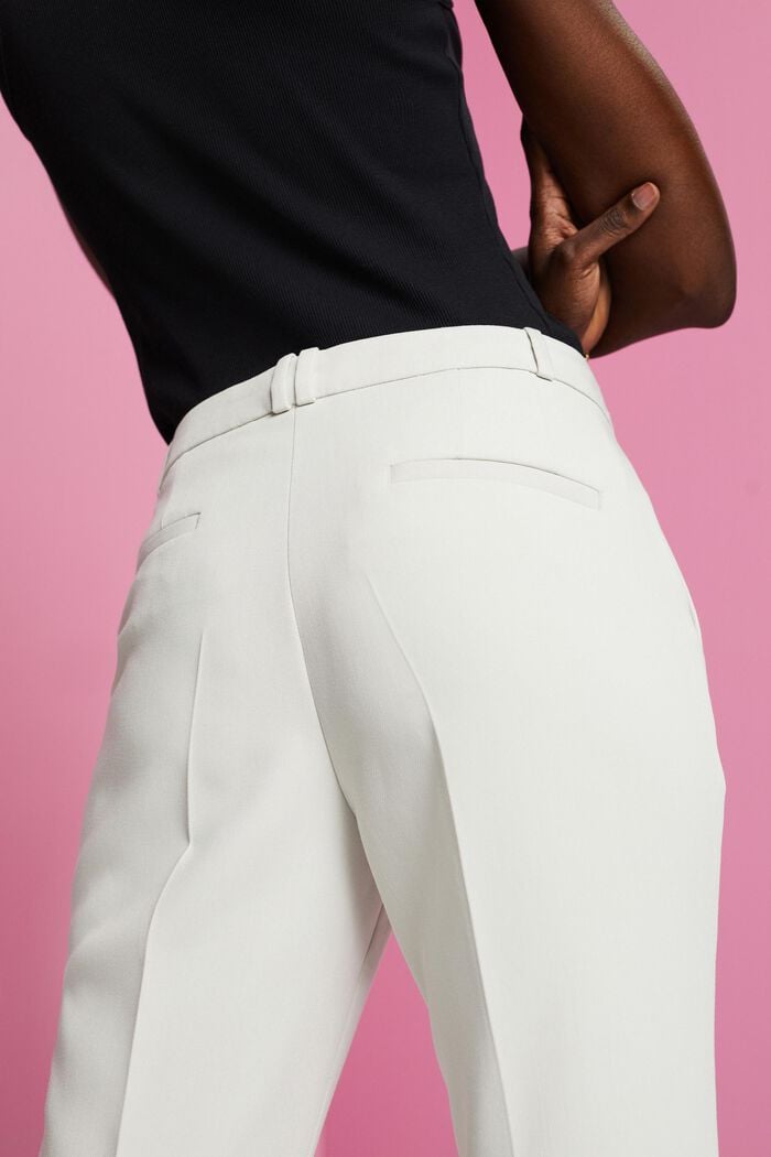 Skrócone spodnie w biznesowym stylu, PASTEL GREY, detail image number 4